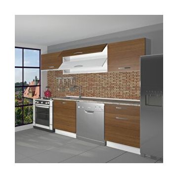 Decoraktiv Elite 220 Naturel Ceviz Hazır Mutfak Dolabı