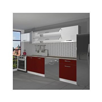Decoraktiv Elite 280 Y Bordo Beyaz Hazır Mutfak Dolabı