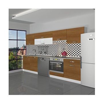 Decoraktiv Elite 280 Y MDF Naturel Ceviz Hazır Mutfak Dolabı