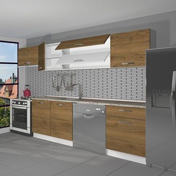 Decoraktiv Elite 280 Y Naturel Pera Hazır Mutfak Dolabı