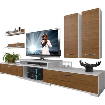 Decoraktiv Flex 5D SLM Beyaz Ceviz Tv Ünitesi