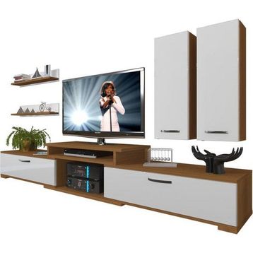 Decoraktiv Flex 5D SLM Beyaz Ceviz Tv Ünitesi
