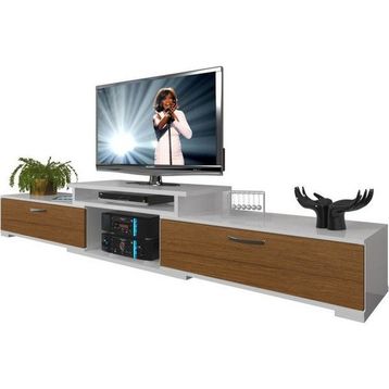 Decoraktiv Flex 5D SLM Beyaz Ceviz Tv Ünitesi