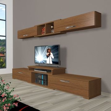 Decoraktiv Flex 5D SLM Beyaz Ceviz Tv Ünitesi