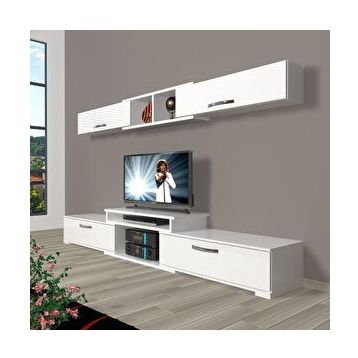 Decoraktiv Flex 5D SLM Beyaz Ceviz Tv Ünitesi