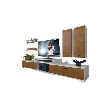 Decoraktiv Flex 5D SLM Beyaz Ceviz Tv Ünitesi