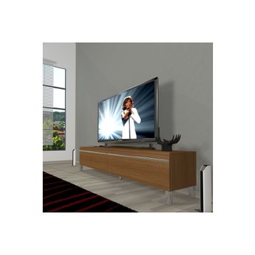 Decoraktiv Naturel Ceviz Eko 140 T Mdf Krom Ayaklı Tv Ünitesi