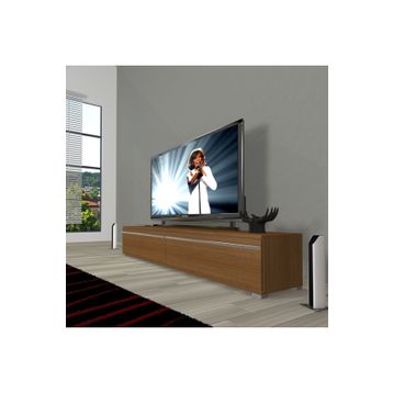 Decoraktiv Naturel Ceviz Eko 140 T Mdf Krom Ayaklı Tv Ünitesi