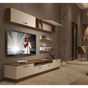 Decoraktiv Trendstyle 5220 Mdf Ceviz Beyaz Tv Ünitesi Tv Sehpası