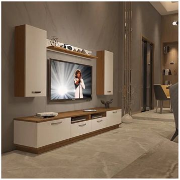 Decoraktiv Trendstyle 5220d Slm Beyaz Ceviz Tv Ünitesi
