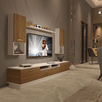 Decoraktiv Trendstyle 5220da Pera Beyaz Mdf Tv Ünitesi Tv Sehpası