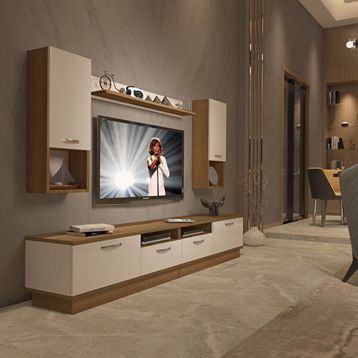 Decoraktiv Trendstyle 5220da Pera Beyaz Mdf Tv Ünitesi Tv Sehpası