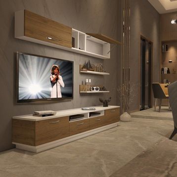Decoraktiv Trendstyle 5220da Pera Beyaz Mdf Tv Ünitesi Tv Sehpası