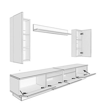 Decoraktiv Trendstyle 5220ds Naturel Ceviz Slm Tv Ünitesi Tv Sehpası