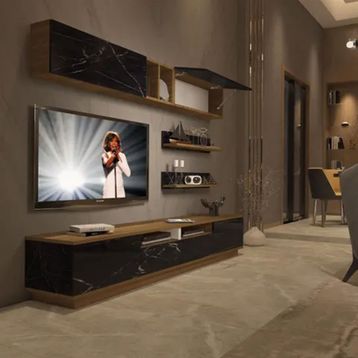 Decoraktiv Trendstyle 5220s Pera Siyah Mdf Tv Ünitesi Tv Sehpası