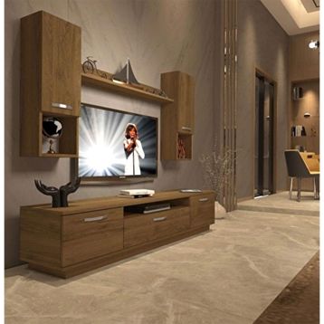 Decoraktiv Trendstyle 5da Naturel Pera Mdf Tv Ünitesi Tv Sehpası