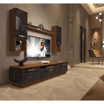 Decoraktiv Trendstyle 5da Pera Siyah Mdf Tv Ünitesi Tv Sehpası