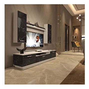 Decoraktiv Trendstyle 5das Beyaz Siyah Slm Tv Ünitesi Tv Sehpası