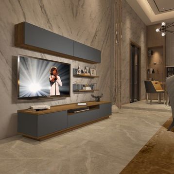 Decoraktiv Trendstyle 5s Pera Antrasit Mdf Tv Ünitesi Tv Sehpası