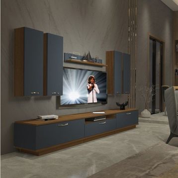 Decoraktiv Trendstyle 8d Ceviz Antrasit Mdf Tv Ünitesi Tv Sehpası