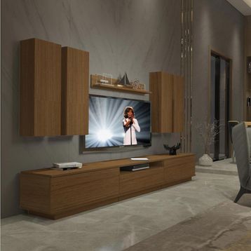 Decoraktiv Trendstyle 8ds Naturel Ceviz Slm Tv Ünitesi Tv Sehpası
