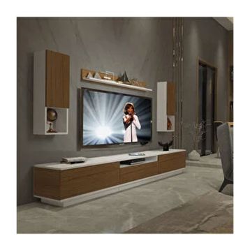 Decoraktiv Trendstyle Beyaz Ceviz 270das Slm Tv Ünitesi Tv Sehpası