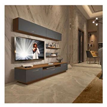 Decoraktiv Trendstyle Ceviz Antrasit 5 Mdf Tv Ünitesi Tv Sehpası