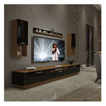 Decoraktiv Trendstyle Ceviz-Siyah 270da Slm Tv Ünitesi Tv Sehpası