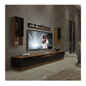 Decoraktiv Trendstyle Ceviz Siyah 270das Slm Tv Ünitesi Tv Sehpası