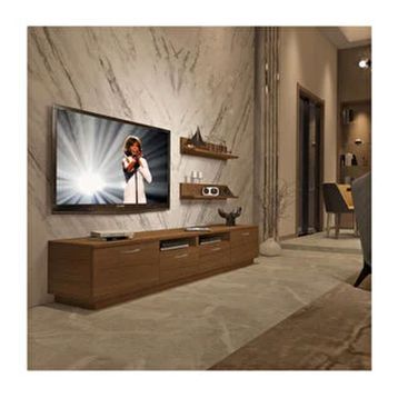 Decoraktiv Trendstyle Naturel Ceviz 220r Slm Tv Ünitesi Tv Sehpası