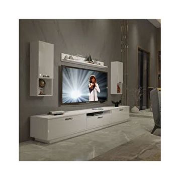 Decoraktiv Trendstyle Parlak Beyaz 270da Mdf Tv Ünitesi Tv Sehpası