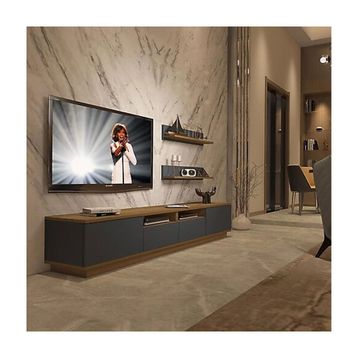 Decoraktiv Trendstyle Pera Antrasit 220rs Mdf Tv Ünitesi Tv Sehpası