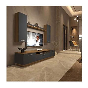 Decoraktiv Trendstyle Pera Antrasit 5d Mdf Tv Ünitesi Tv Sehpası
