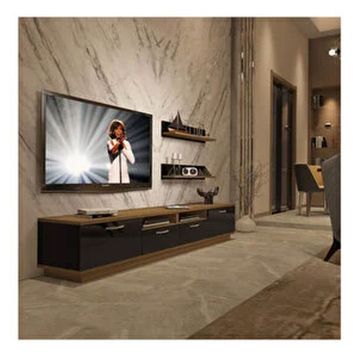 Decoraktiv Trendstyle Pera Siyah 220r Mdf Tv Ünitesi Tv Sehpası