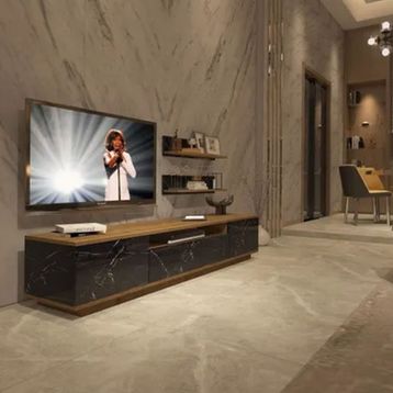 Decoraktiv Trendstyle Pera Siyah 4s Mdf Tv Ünitesi Tv Sehpası