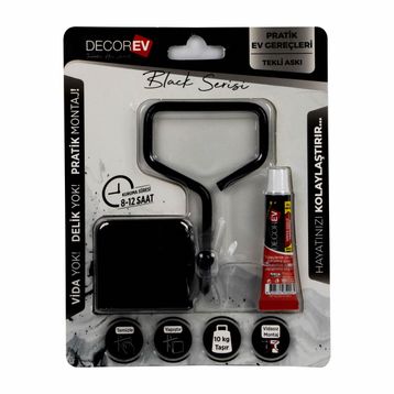Decorev DC-5052 Siyah Tekli Askı