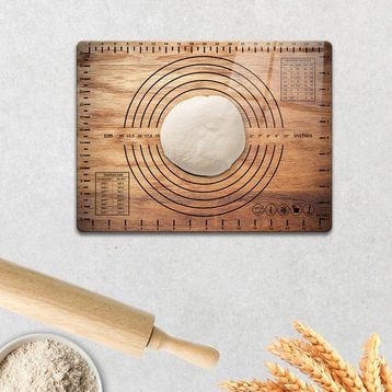 Decorita Ahşap Görünümlü Cam 30x40 cm Hamur Açma Matı