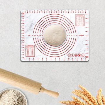 Decorita Klasik Mermer Görünümlü Cam 30x40 cm Hamur Açma Matı