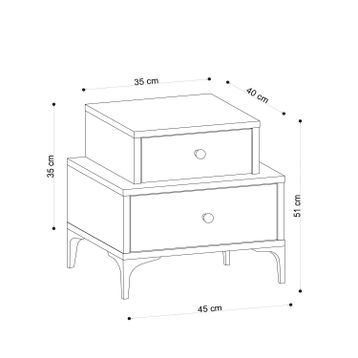 Decormet Albero Safir Meşe Komodin
