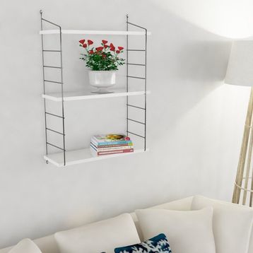 Decormet Armoni 3'lü Beyaz Duvar Rafı