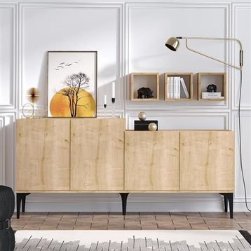 Decormet Dec-20059 Magne Safir Meşe Konsol