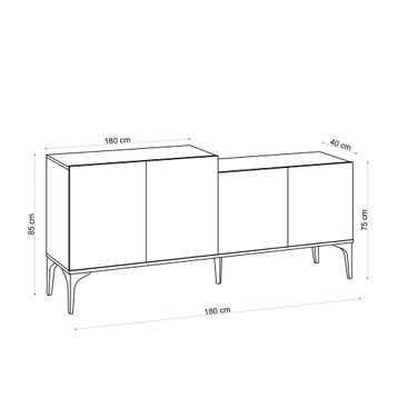 Decormet Dec-20067 Orso Safir Meşe Konsol