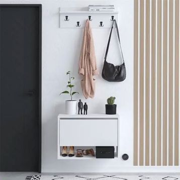Decormet DEC0018 Press Beyaz Ayakkabılık