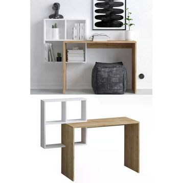 Decormet DEC0082 Adell 124x74 cm Meşe Çalışma Masası