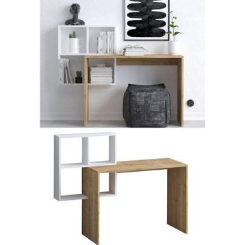 Decormet DEC0082 Adell 124x74 cm Meşe Çalışma Masası