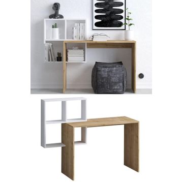 Decormet DEC0082 Adell 124x74 cm Meşe Çalışma Masası