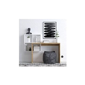 Decormet DEC0082 Adell 124x74 cm Meşe Çalışma Masası