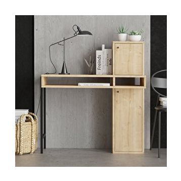 Decormet DEC0138 Dora 100x106 cm Meşe Çalışma Masası