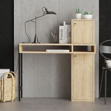 Decormet DEC0138 Dora 100x106 cm Meşe Çalışma Masası