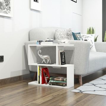 Decormet Lale Beyaz Duvar Rafı
